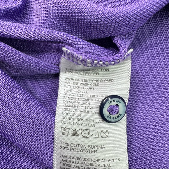 Tommy Bahama Mens Island Zone Supima Purple Short Sleeve Polo Shirt Size 4XLB - Picture 8 of 9